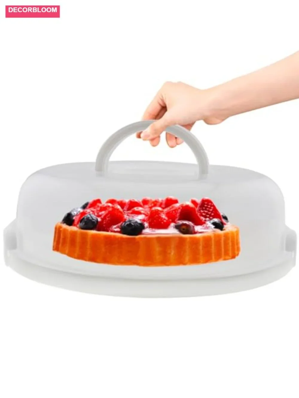 2Pc Pie Carrier with Lid Portable Cheesecake Carrier 12 Inch